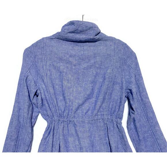 Old Navy Lightweight Zip Up Jacket Women's Size Large Light Blue w/Drawstring - Picture 5 of 7